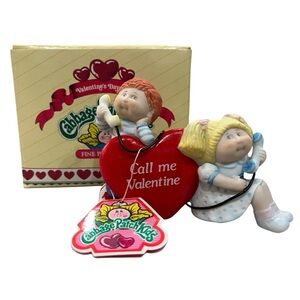 1985 Cabbage Patch Kids " Valentine Phone Call " Figurine In Box